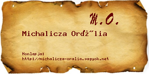 Michalicza Orália névjegykártya
